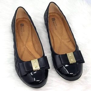 White Mountain Black Motel Quilted Ballet Flats 7M